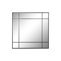 Tükör fém, üveg 90x3x90 cm fekete