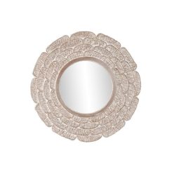 Tükör mangófa, üveg 90x1,5x90 cm fehér, natúr