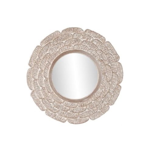 Tükör mangófa, üveg 90x1,5x90 cm fehér, natúr