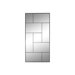 Tükör fém, üveg 90x2x180 cm fekete