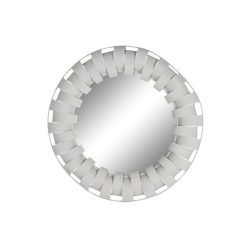Tükör redõzött fém 87x7,5x87 cm fehér