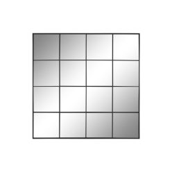 Tükör ablak fém 122x2x122 cm fekete