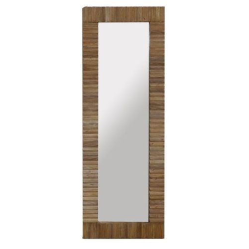 Tükör egész alakos, szögletes 3D mangófa 60x3x170 cm natúr