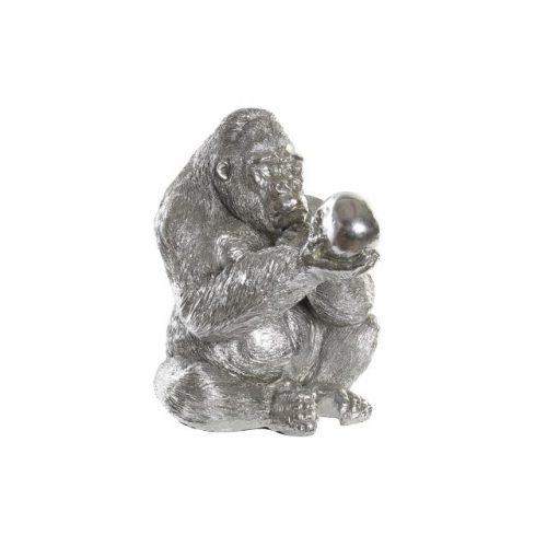 Figura gorilla poly 38,5x33x43,5 cm ezüst