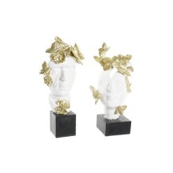 Figura arc poly 14x11x32 cm fehér, arany 2 féle