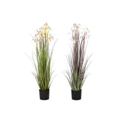 Selyemvirág liliom pvc, fém 25x25x88 cm színes 2 féle