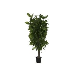   Selyemvirág mangó cserepes poliészter, fa, cement 80x80x150 cm zöld