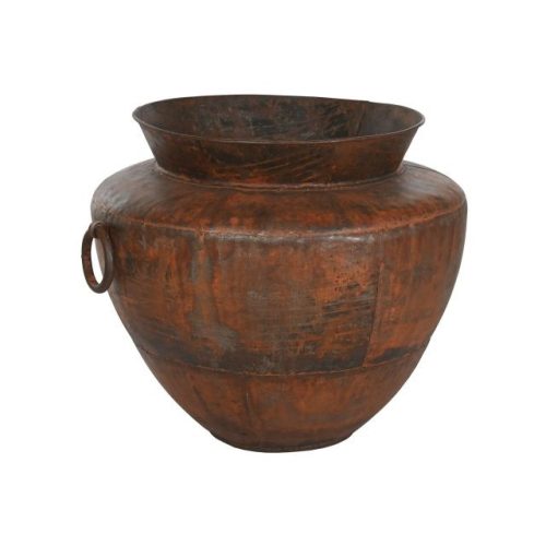 Amfora fém 80x80x70 cm rozsdabarna