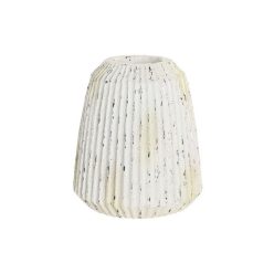 Váza bordázott magnézia 28,5x28,5x32,5 cm fehér