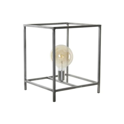 Lámpa asztali fém 33x33x40 cm sötétszürke