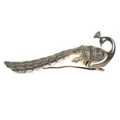 Lámpa asztali páva alumínium 50x12x17 cm arany, ezüst