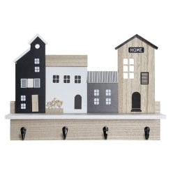 Polc falra akasztó mdf 39x9x27 cm színes