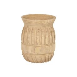 Váza fa, császárfa 28x28x36 cm natúr