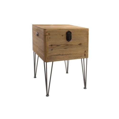 Kisasztal fa, fém 49x51x74 cm színes