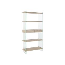 Polc üveg 90x35x180 cm natúr