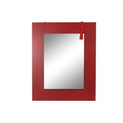 Tükör lucfenyõ, mdf, üveg 70x2x90 cm piros, fekete