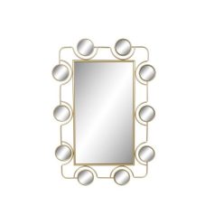 Tükör fém, pvc 70x2x100 cm arany, fekete