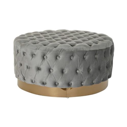 Lábtartó poliészter, mdf 78x78x40 cm szürke