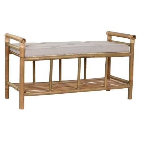 Kispad bambusz, pamut 100x44x55 cm barna, bézs