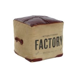 Lábtartó bõr, poliészter 46x40x40 cm barna, bézs