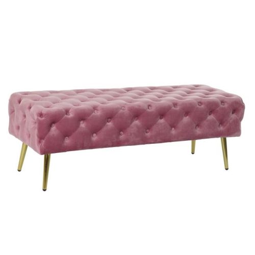 Kispad poliészter, fém 120x45x40 cm pink, arany