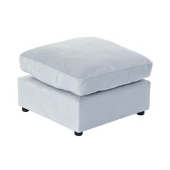 Lábtartó poliészter, fa 55x55x35 cm égkék