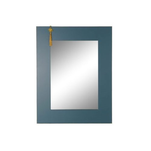 Tükör keleti lucfenyõ, mdf 70x2,5x90 cm petrolkék, piros