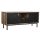 Tv-s szekrény mangófa, fém 125x40x55 cm fekete, barna