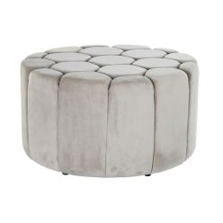 Lábtartó poliészter, mdf 86x86x48 cm bézs