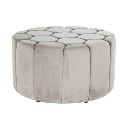 Lábtartó poliészter, mdf 86x86x48 cm bézs