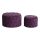 Lábtartó szett poliészter, mdf 70x70x42 cm lila S/2