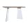 Konzolasztal üveg, mdf 120x40x76 cm világosszürke, átlátszó