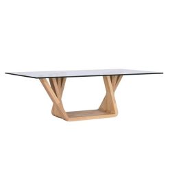   Dohányzóasztal diófa, üveg 130x70x42 cm világosbarna, átlátszó