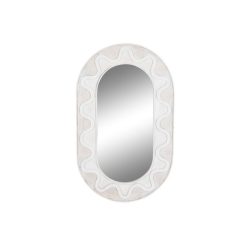 Tükör rombusz mangófa, üveg 154x4x92 cm fehér