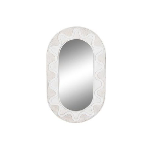 Tükör rombusz mangófa, üveg 154x4x92 cm fehér