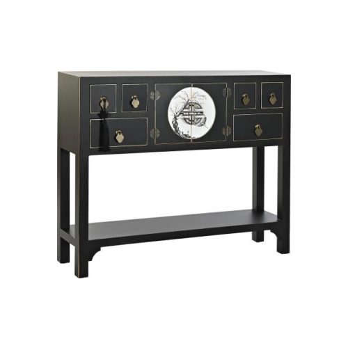 Konzolasztal keleti lucfenyõ, mdf, fém 95x26x79 cm színes