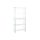 Polc üveg, mdf 90x35x180 cm fehér, átlátszó