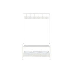 Elõszobaszekrény fém 110x36x186 cm fehér