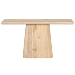 Konzolasztal mangófa 135x40x74 cm natúr