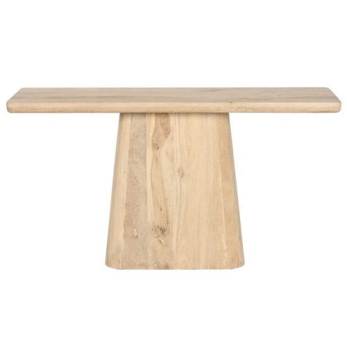 Konzolasztal mangófa 135x40x74 cm natúr