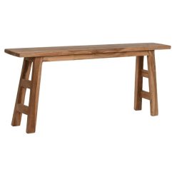 Kispad tömör teakfa 120x20x50 cm natúr