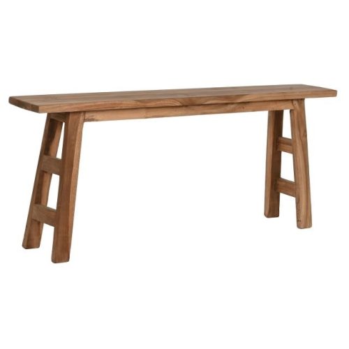 Kispad tömör teakfa 120x20x50 cm natúr