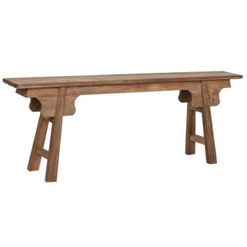 Kispad újrahasznosított teakfa 140x18x50 cm natúr