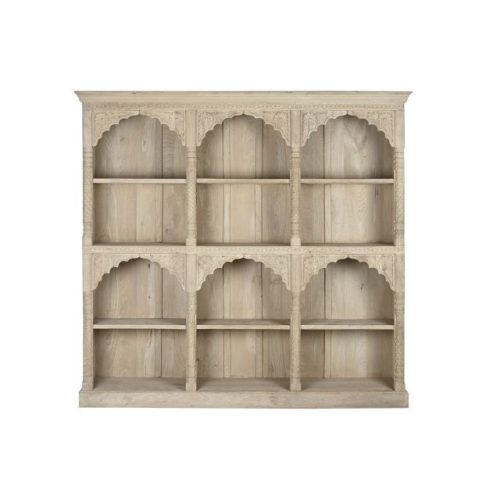 Polc fa 204x38x196 cm natúr