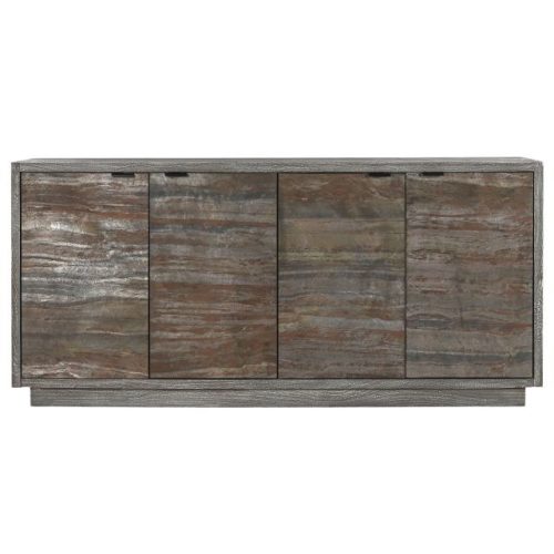 Komód mangófa, kõ 175x40x81 cm szürke