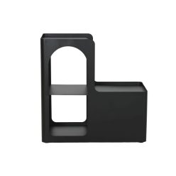 Kisasztal fém 60x30x60 cm fekete