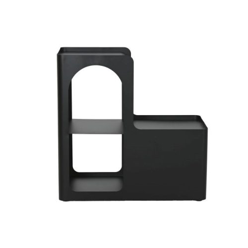 Kisasztal fém 60x30x60 cm fekete