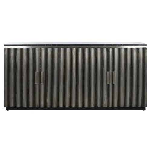 Komód réz, márvány 180x40x85 cm ezüst