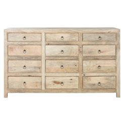 Fiókos szekrény mangófa 150x45x83 cm natúr