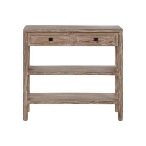 Konzolasztal fa 90x40x85 cm natúr